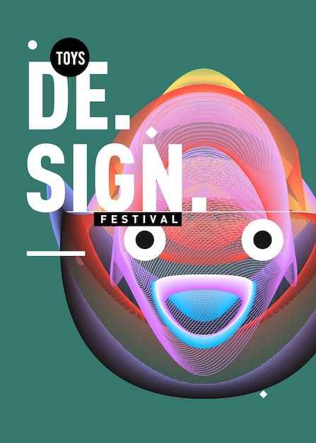 Vector kleurrijke poster ontwerpsjabloon voor speelgoed en hobby festival