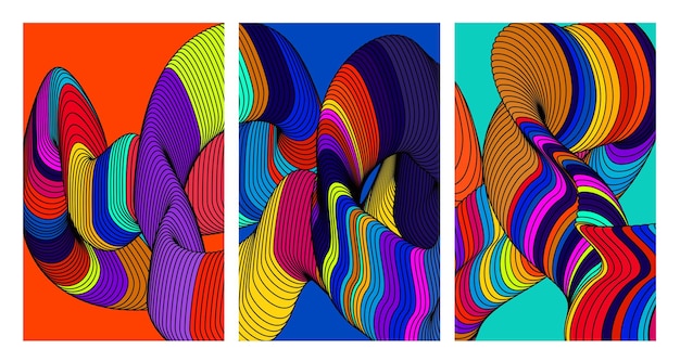 Vector Kleurrijke vloeibare en vloeibare achtergrond voor zomercollectie 2024