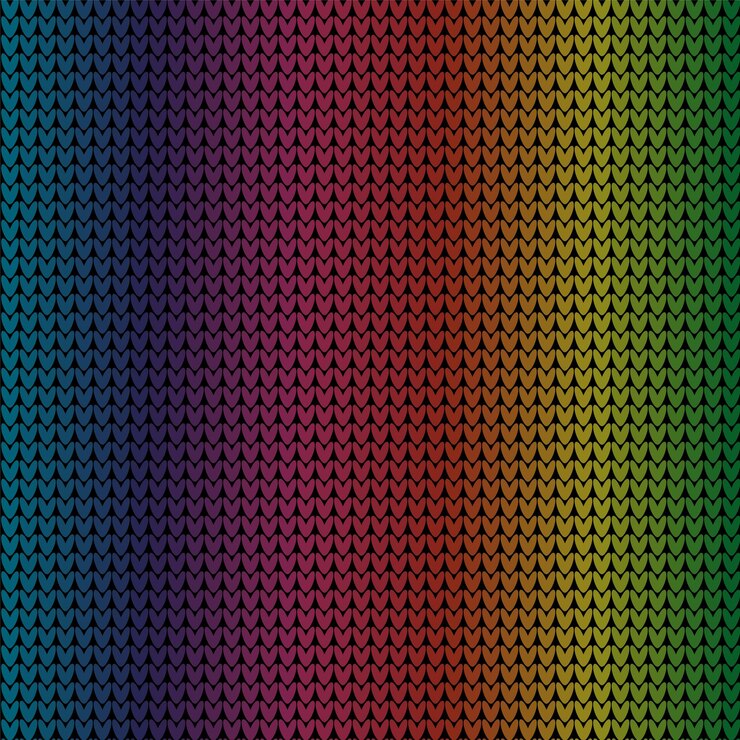 Vector vector knitted gradient pattern sweater