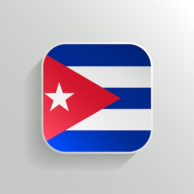 Vector knop Cuba vlagpictogram