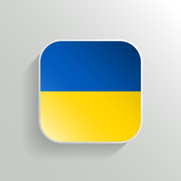 Vector knop Oekraïne vlagpictogram