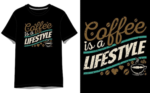 Vector vector koffie is een lifestyle t-shirts design