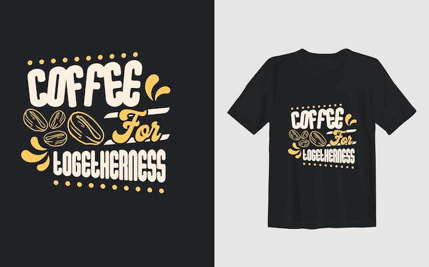 Vector vector koffie t-shirt ontwerp