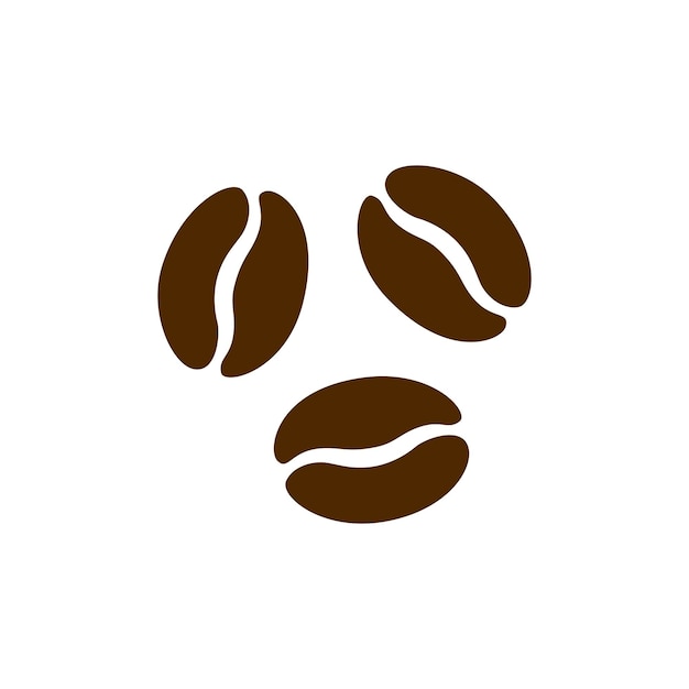 Vector koffiebonen pictogram Vectorillustratie geïsoleerd op een witte achtergrond