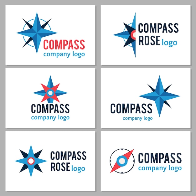 Vector kompas lsymbols design collectie Bedrijfslogo met kompaselementen