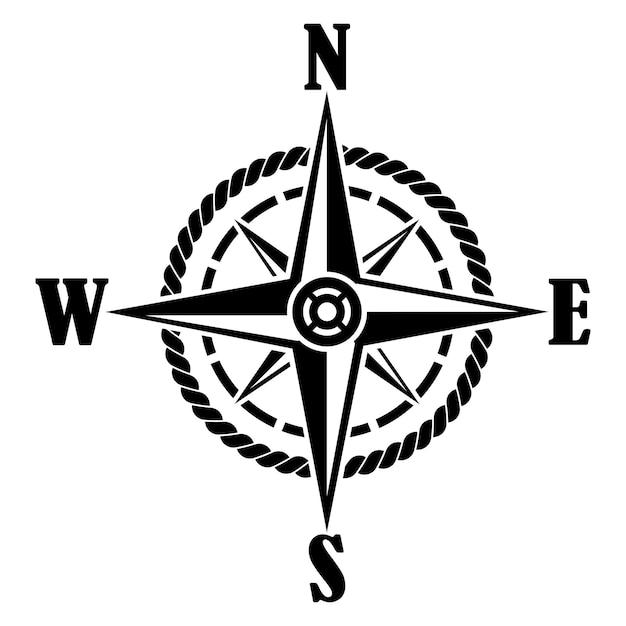 Vector Kompas tekenen en symbolen logo