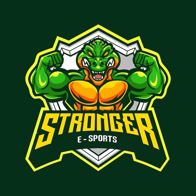 Vector krokodillen mascotte logo voor esport en sport team