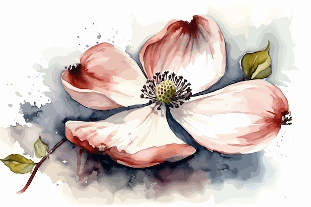 Vector vector kunst bloemen lotusbloem op zwart aquarel kleurrijke spatten bloem blad boeket