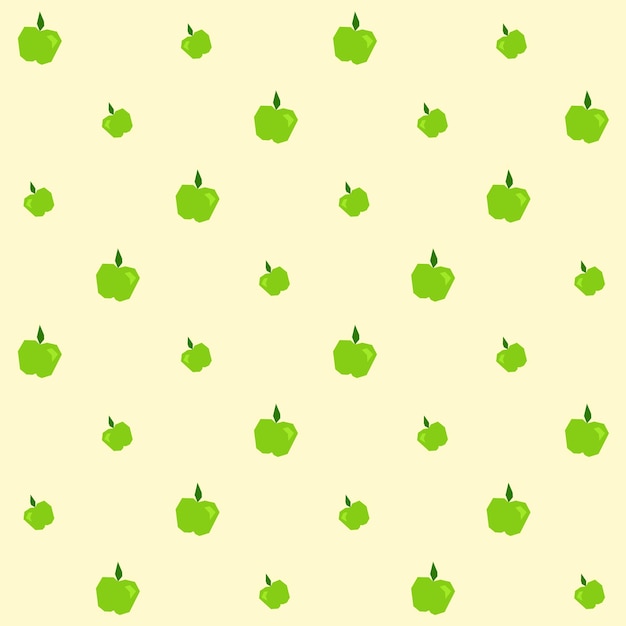 Vector laag poly groen appel naadloos patroon