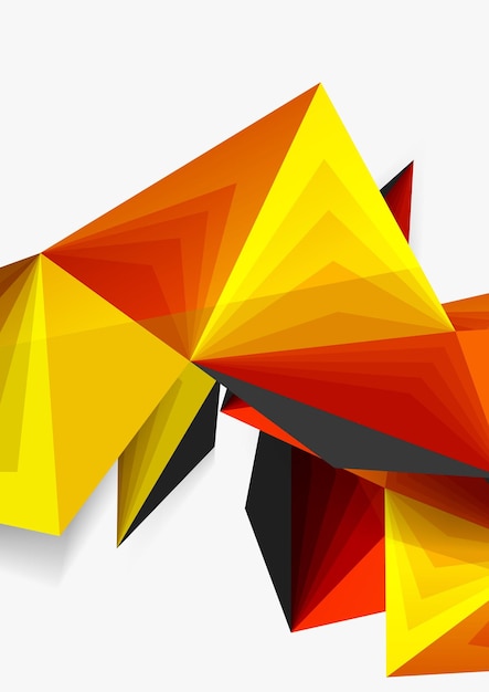 Vector laag poly stijl 3d driehoek lijn a4 business of technologie abstracte sjabloon