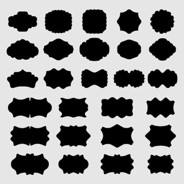 Vector vector label shapes