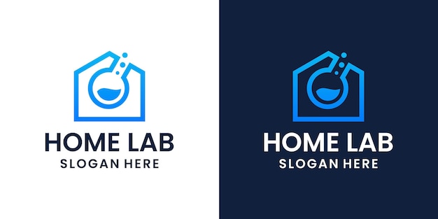 Vector vector laboratory home logo design ideas