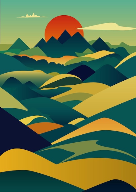 Vector landscape illustration