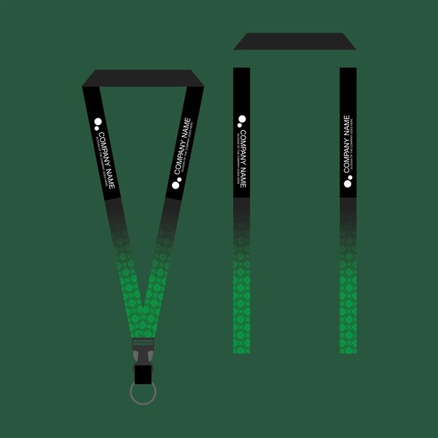 Vector vector lanyard business template for employees or staff in office startups and companies