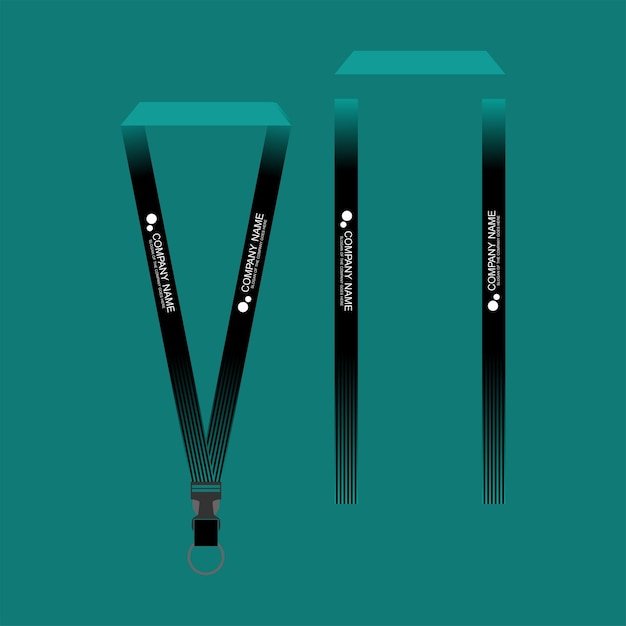 vector lanyard business template for employees or staff in office startups and companies