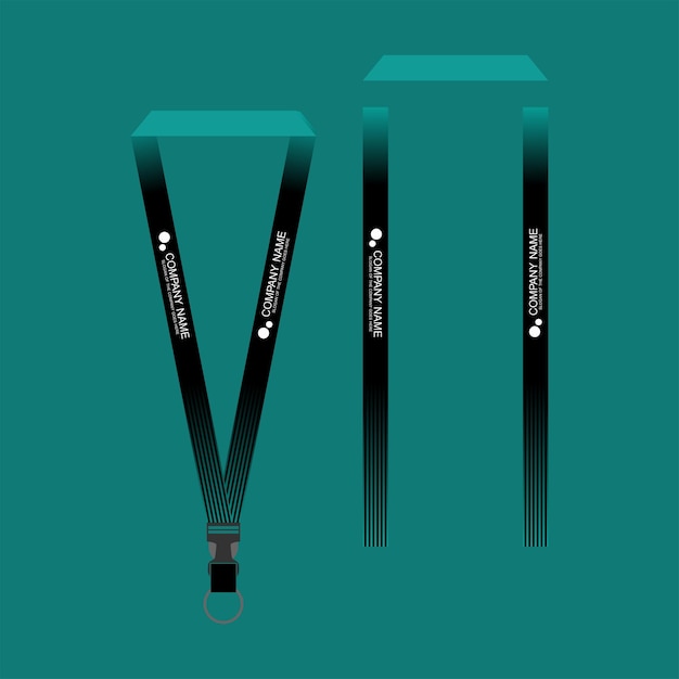 Vector vector lanyard business template for employees or staff in office startups and companies