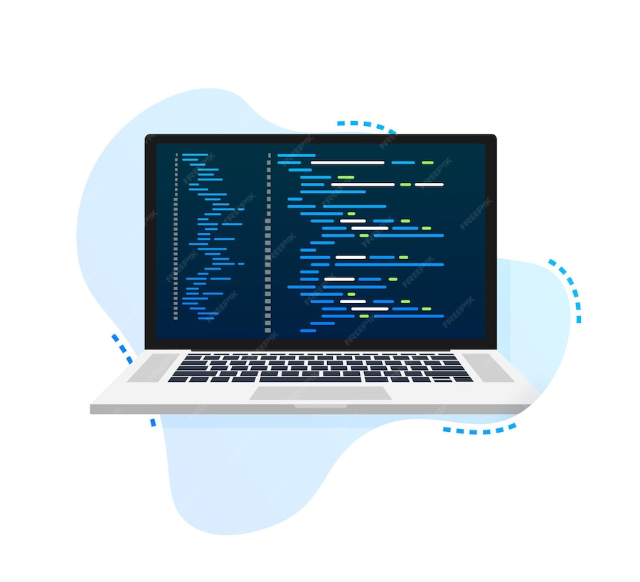 Premium Vector | Vector laptop coding pattern. web developer, design ...