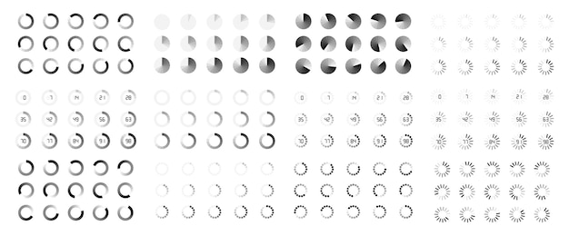 Vector large set loading and buffering icons