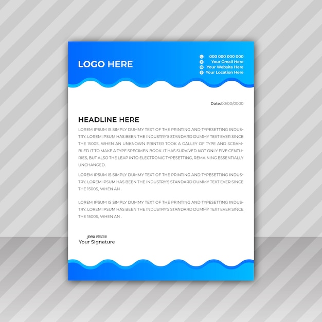 Vector latest corporate letterhead template