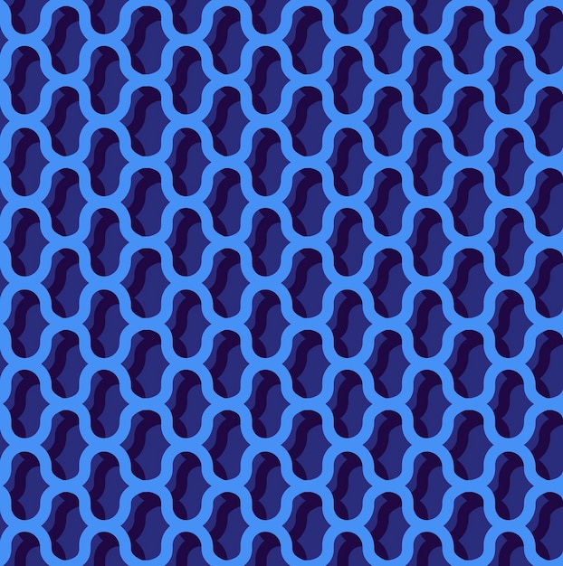 Vector lattice blue pattern for background and packaging Lattice geometric blue seamless pattern on