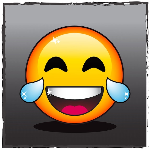 Vector Laughing Emoticon Icon EPS File Dit vector icoon bevat een lachende emoticon die