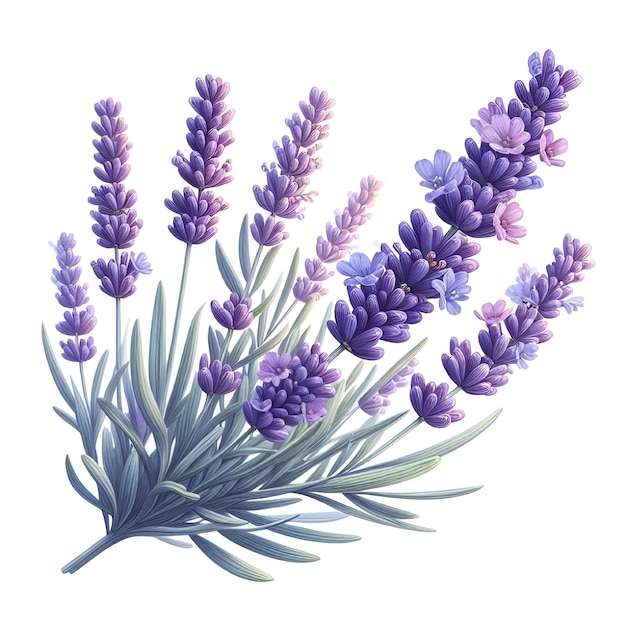 vector lavendel op witte achtergrond