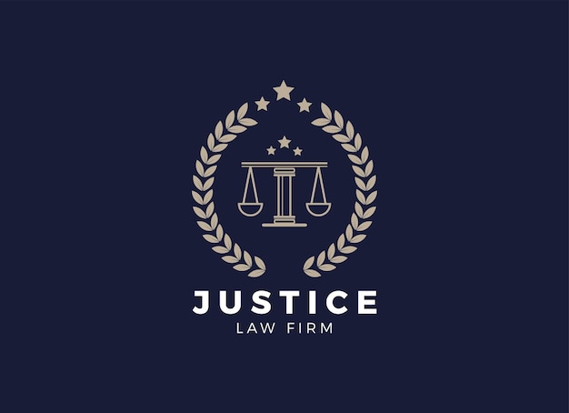 Vector lawyer services luxury vintage crest logo