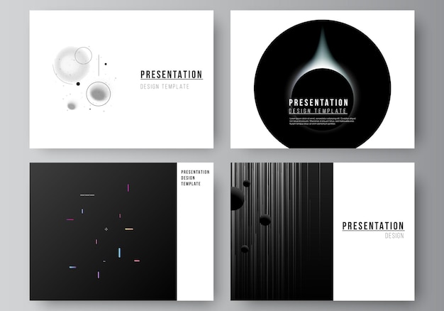 Vector vector layout of the presentation slides design business templates multipurpose template for presentation brochure brochure cover tech science future background space design astronomy concept