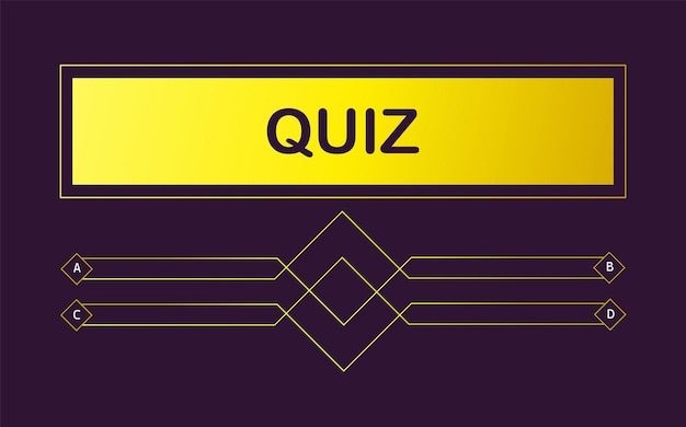 Vector layout of the quiz question with choice of text menu gradient template of intellectual competition game menu tv show quiz questions quiz with choice of answer screen within the framework