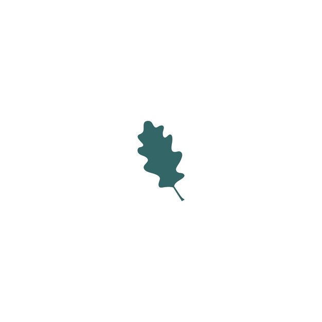 vector leaf element in green simple foliage