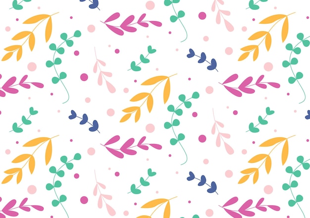 Vector leaf flower pattern collection