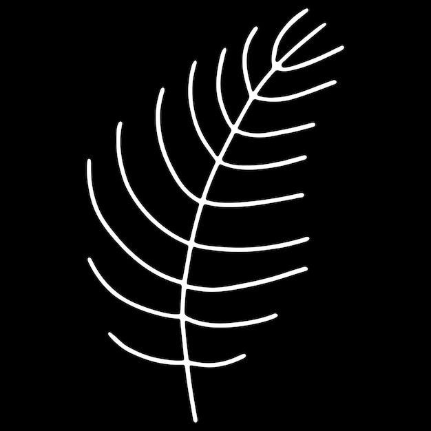 Premium Vector | Vector leaf illustration isolated on black background