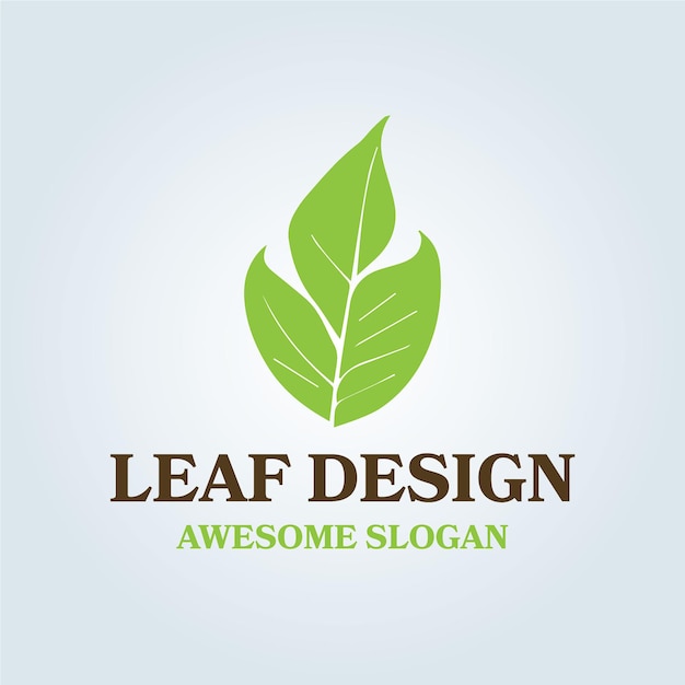 Vector leaf logo style design