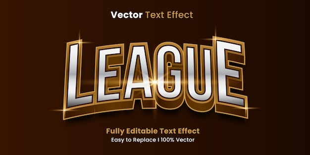 vector league text effect