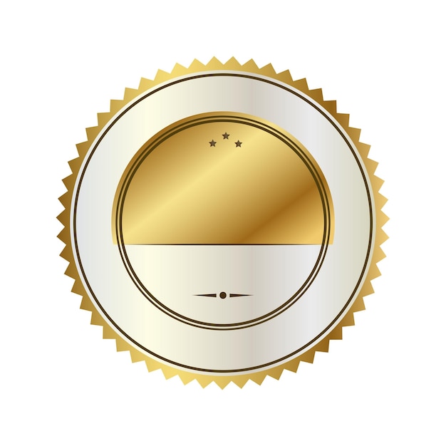 Vector lege gouden badge label premium knop
