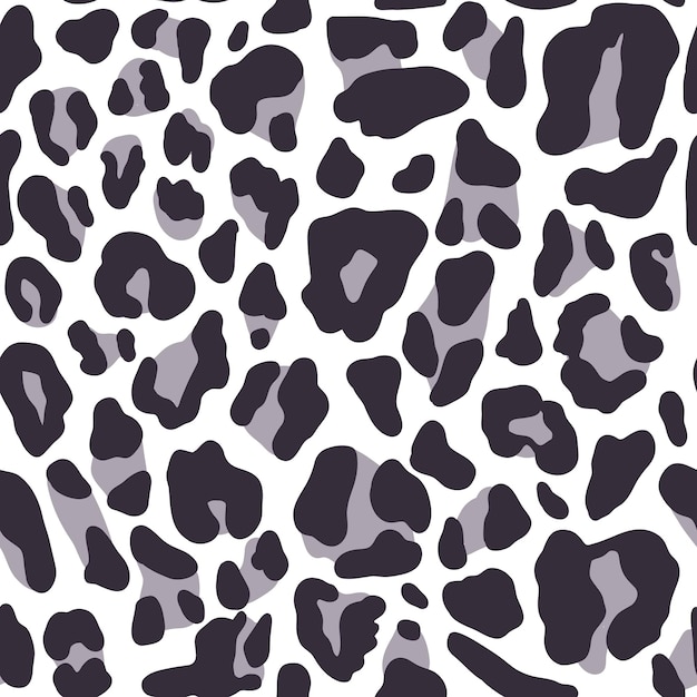 Vector leonard print seamless pattern. Trendy black and white exotic illustration for wallpaper, fabric, textile, background