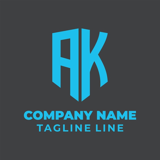 Vector letter ak brand logo