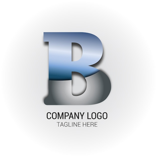 Vettore gradiente del logo finanziario della lettera b vettoriale