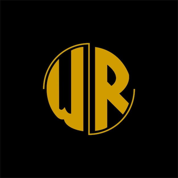 Дизайн логотипа круга векторных букв "Wr"