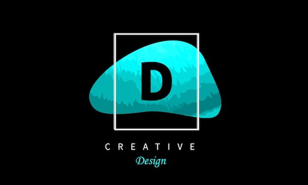 Шаблон логотипа векторной буквы d