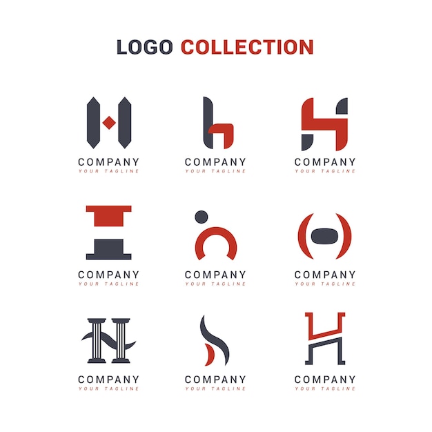 Vector Letter H Logo-collectie