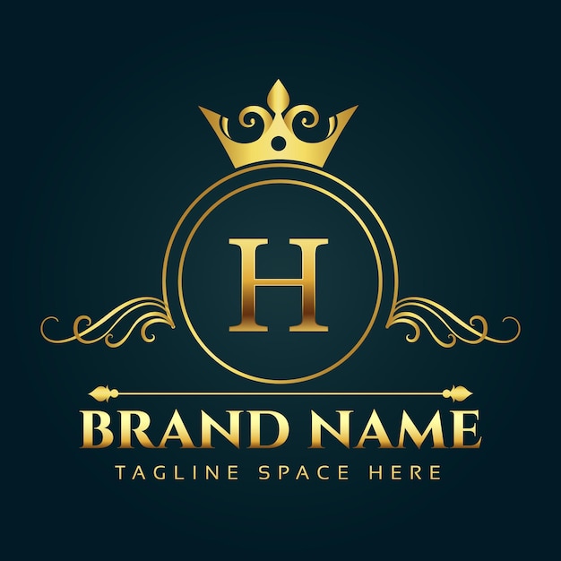 vector letter h royal luxury logo for your brand