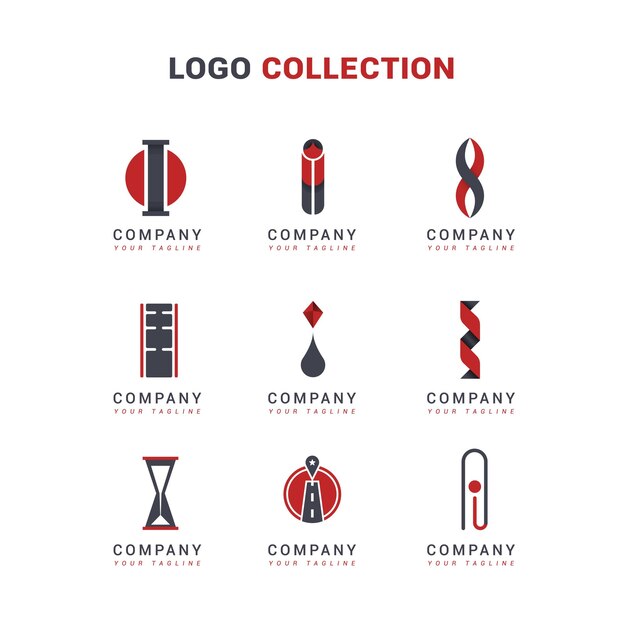 Векторная буква i logo collection