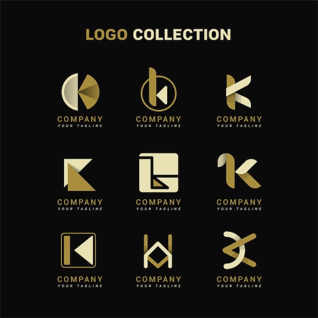 Vector Letter K Logo-collectie