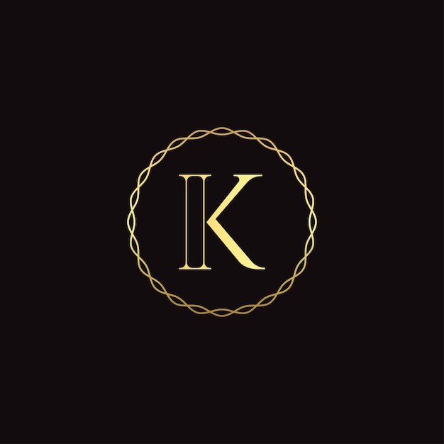 Vector vector letter k logo ontwerp met luxe concept