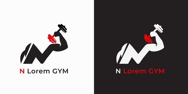 Vector vector letter n gym logo