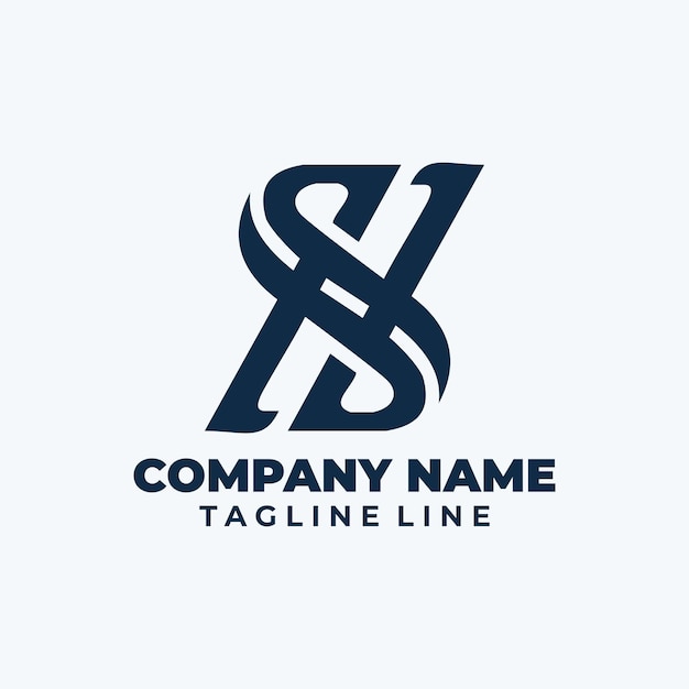 Vector letter sh company name logo illustration