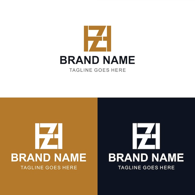 Vector letter zh logo design