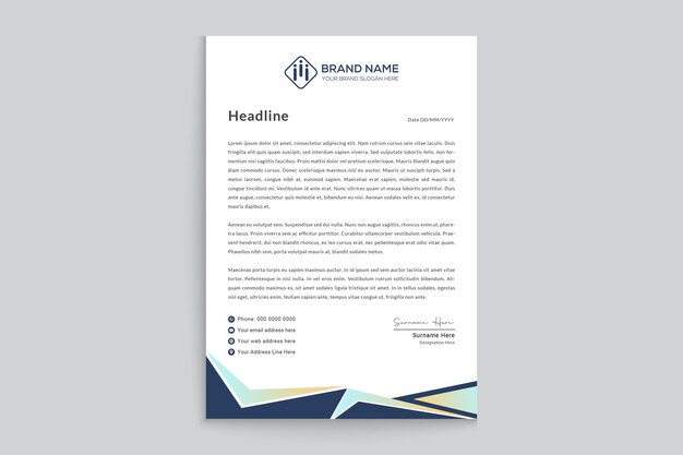 Vector letterhead design