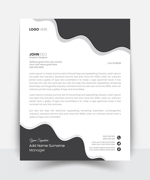 Vector letterhead Design